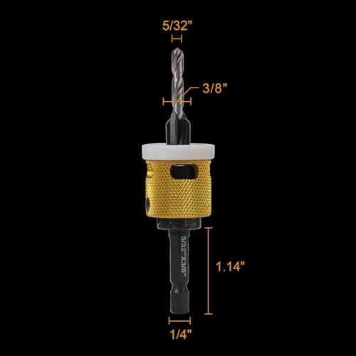 5/32" x 3/8" Carbide Tipped Countersink Bit with Depth Stop - size: 5/32" x 3/8" (Single Piece)