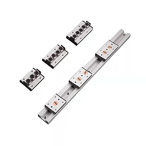 Double Axis Roller Linear Motion Guide Rail Track SGR10 1Pcs L: 440mm/17.32 inch + 2Pcs SGB10UU-5 Five Ball Bearing Slider Block, Compact Dual Axis Linear Guide Shaft Rail Kit Set for CNC