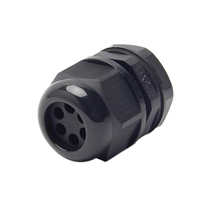 Fielect M25 Cable Gland 6 Holes Waterproof Nylon Joint Adjustable Locknut for 2.4-5.3mm Dia Wire 1Pcs - color: 6 15mm 25mm