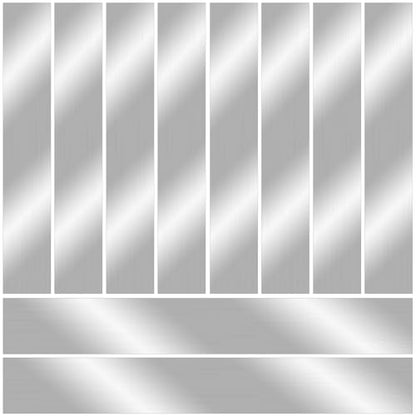 10 Pcs 304 Stainless Steel Strips(17"x 2"x 0.02" Thickness) - size: (17"x 2")*10Pcs, style: (17"x 2")*10Pcs