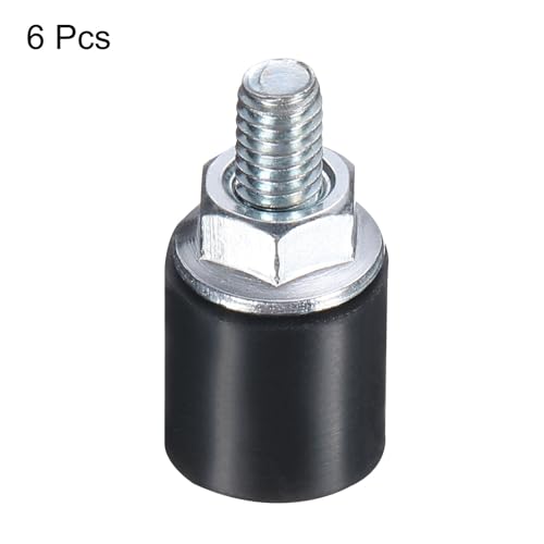 uxcell 6pcs M4x10mm Rubber Isolator Mounts with Studs 10x10mm - size: VD-D10*H10, M4*10