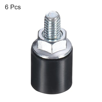uxcell 6pcs M4x10mm Rubber Isolator Mounts with Studs 10x10mm - size: VD-D10*H10, M4*10