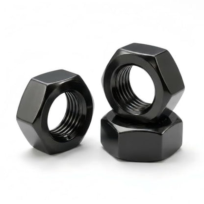 (50 Pack) #6 Hex Nuts, Black Oxide 304 Stainless Steel Hexagonal Nuts - size: #6