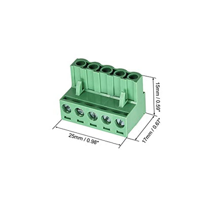 10pcs 5P 5.08mm Angle PCB Screw Terminal Block - size: 10pcs 5P 5.08mm