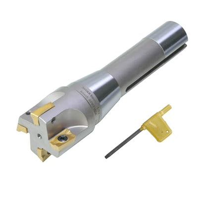 R8 인덱서블 2.5-1.3cm(1-0.5인치) 엔드 밀 카바이드 인서트 90° 밀링 커터 - size: 1 - 1/2"