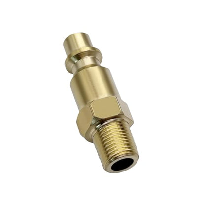 5 Pack Brass 1/8" NPT Male Industrial Air Hose Quick Connect Adapter