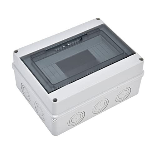 IP65 ABS Distribution Protection Box,8 Way Waterproof Circuit Breaker Distribution Box 8 DIN Rail Outdoor Distribution Junction Box for Electrical, Communication(7.9 x 6.1 x 3.5in) - color: 8 Way