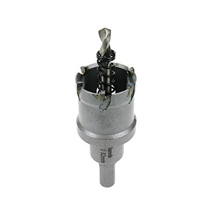 Carbide Hole Saw 1.26-inch/32mm Cutting Dia Hole Cutter for Cutting Stainless Steel Iron - size: 1.26"/32mm