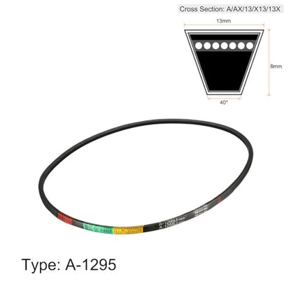 uxcell A1295 V-Belts 1295mm Inner Girth 13mm Top Width 8mm Thickness A-Section Rubber Drive Transmission Belt - size: 1295mm