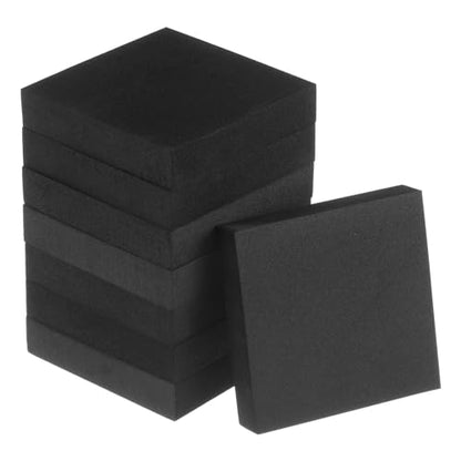 uxcell 8pcs Rubber Padding Sheets 3/4 Inch Thick x 4 Inch Long Square Neoprene Foam Sheet Non-Slip Anti Vibration Pads, Anti-Skid Noise - size: 3/4" Thick, 4" Length