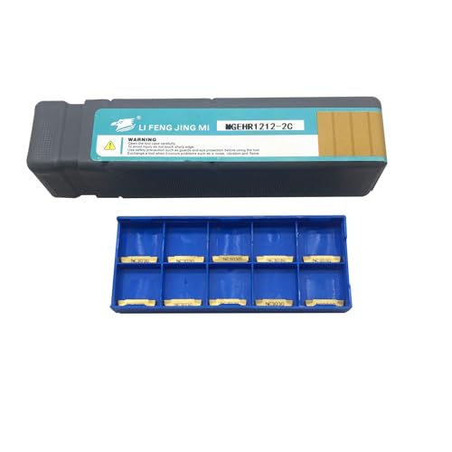 12PCS 1/2” Grooving Tool Holder MGEHR1212-2 with MGMN200 Grooving Insert Cut Off Parting Tools Turning Insert Carbide Insert for Steel Grooving Width 0.78" - color: 1/2" Groovinng holder + MGMN200