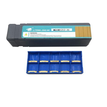 12PCS 1/2” Grooving Tool Holder MGEHR1212-2 with MGMN200 Grooving Insert Cut Off Parting Tools Turning Insert Carbide Insert for Steel Grooving Width 0.78" - color: 1/2" Groovinng holder + MGMN200