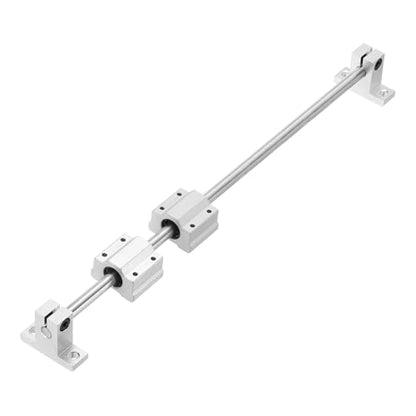 uxcell 2 Pcs 8mm x 450mm Linear Motion Rail Shaft Slide Guide with 4 Pcs SCS8UU Bearings and 4 Pcs SK8 Rail Support Linear Motion Rod Shaft Guide Set for CNC Machine 3D Printer, Silver - size: 450mm