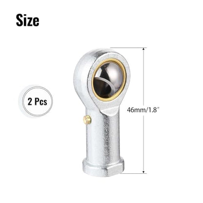 2Pcs PHSB5 Rod End Bearing 5/16 Inch Bore Pre-Lubricated 5/16-24 Female Thread Left Hand Heim Joint with Jam Nuts - size: 5/16, style: Left Hand