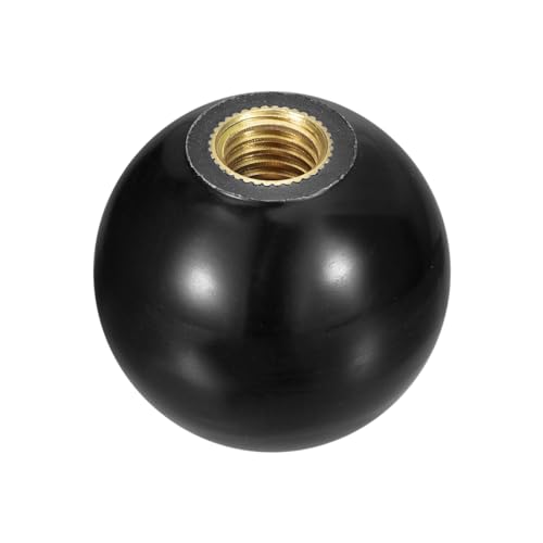 uxcell Threaded Ball Knobs, M8 Female Thread Thermoset Ball Knob 30mm Dia Round Operation Ball Handles with Copper Insert for Machine Lever Handle, Black - color: Black, size: M8x30mm