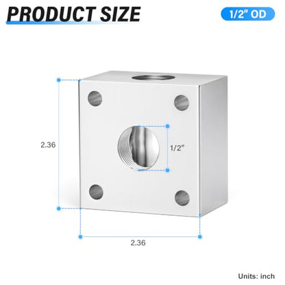 TAILONZ 2Pcs 1/2 Inch Air Manifold Shunt Block - size: 1/2" NPT-2PCS