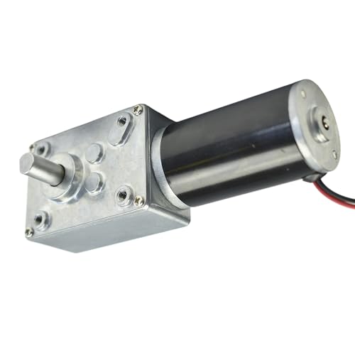 CHANCS Reversible Worm Gear Motor 12V 8mm Shaft 28RPM Reduction Motorized Gearbox Motor for Curtain Machine,Advertising Equipment - size: 28RPM