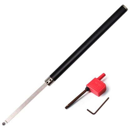 Woodturning Tools Set Carbide Tipped Lathe Chisel Finisher Tool Bar with Ci5 8.9mm Round Carbide Insert Cutter for Wood Hobbyist or DIY or Carpenter