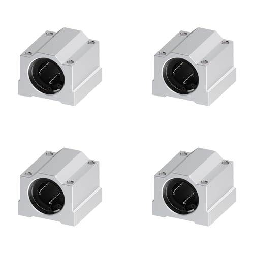 4PCS SCS10UU Square Type Block Pillow Block Closed Bearing Slide Block Units, 10mm Bore Dia, 40mm OD, 35mm Length Linear Rail Shafts for CNC Machine and 3D Printer - size: SCS10UU Size 10x40x35mm
