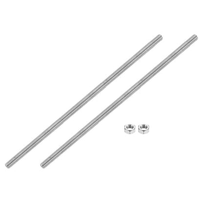 uxcell 5/16"-18 Fully All Threaded Rod, 2 Pcs 304 Stainless Steel Long Threaded Screw 10" Length Right Hand Threads for Furniture Mounting Assembly Fastening - size: 10"