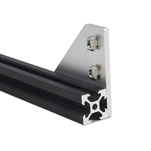 12PCS Corner Bracket Plate Outside Joining Plate for 2020 Series Aluminum Profile 3D Printer Frame (L-Silver-2020) - style: L-Silver-2020