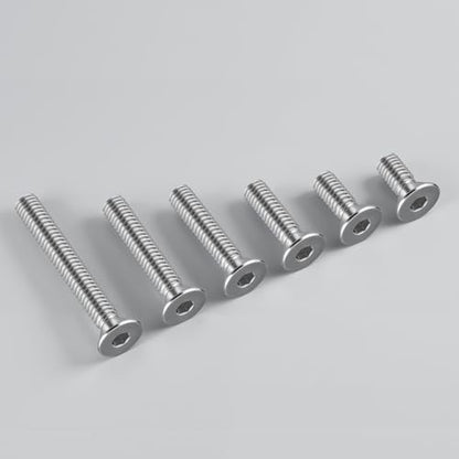 1/4-20 Bolt, 1/4-20 x 1/2 Inch Flat Socket Head Screws 50Pcs, 304 Stainless Steel 18-8 Countersunk Bolts, Full Thread, with Hex Spanner - size: 1/4x1/2