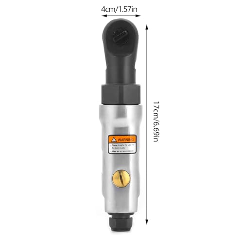 Mini Air Ratchet Wrench, Small Size and Light Weight 1or4in Threaded Connector, Very Low Vibration for Long Hours of Work, Support Forward and Reverse Rotation, Three Gears (1/4