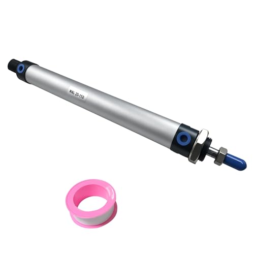 CG WEITENG Pneumatic Mini Pneumatic Cylinder MAL Single Rod Aluminum Double Acting Pneumatic Cylinder 20mm Bore 150mm Stroke(MAL20x150) - color: MAL-20 mm, size: 150 mm