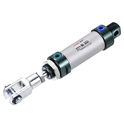MECCANIXITY Pneumatic Air Cylinder Double Action MAL25X25 25mm Bore 25mm Stroke with Y Connector and 4Pcs Quick Fitting Set - size: 25X25 mm