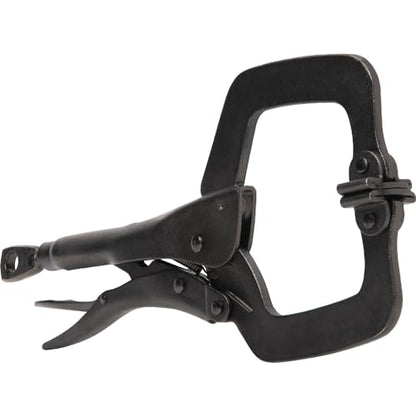 Klein Tools 38622 C-Clamp Locking Pliers with Swivel Pad Jaws, Intuitive Thumb Knob, Adjustable Clamp for Home, Shop, Woodworking, 11-Inch - style: 11-In Swivel Jaw