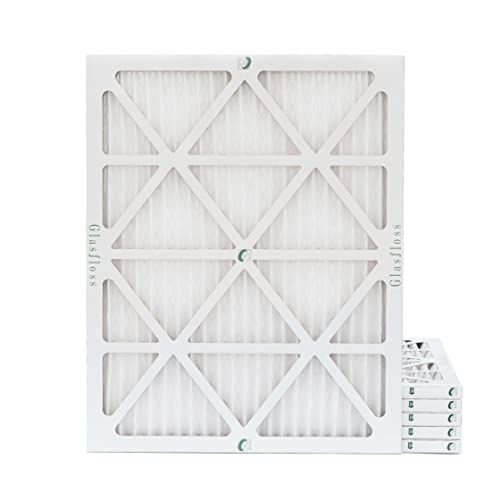 Glasfloss 20x25x1 MERV 10 Pleated AC Furnace Air Filters. Box of 6 - style: 20x25x1