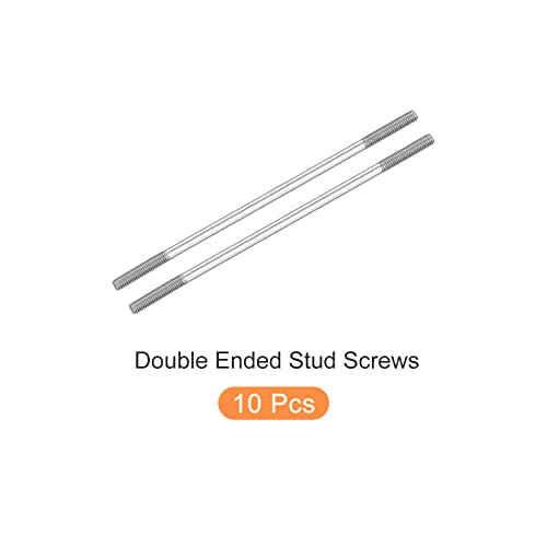 METALLIXITY Double Ended Stud Screws (M4 Thread 90mm Length) 10pcs, 304 Stainless Steel Dual Threaded Rod Bolts - for House Maintenance - size: M4x90mm