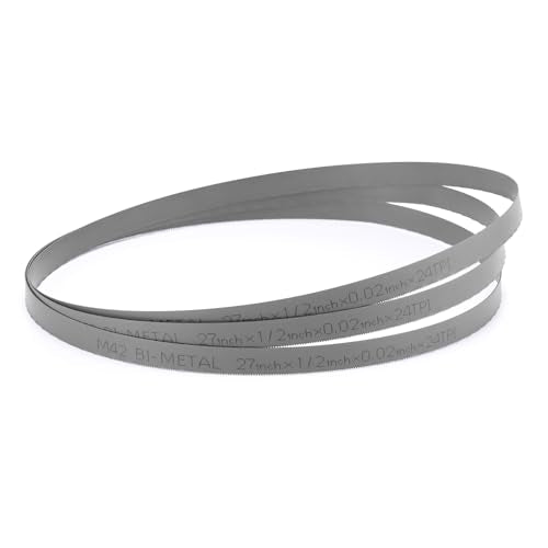 27 Inch Bandsaw Blades 24 TPI for Milwauk* and D*Walt Portable Band Saw Blade,27" x 1/2" x.020, 3-Pack - size: 27 Inch