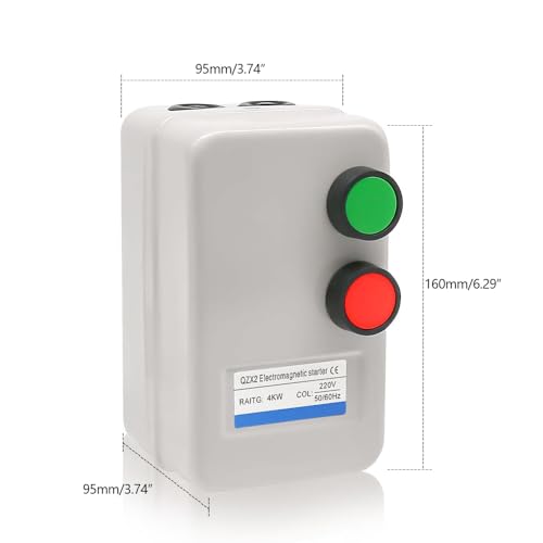 Magnetic Electric Motor Starter 220V 4KW 5.5HP 3 or Single Phase