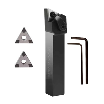 TNMG160404&TNMG160408 CBN-6 Boron Nitride Turning Insert with MTJNR1616H16 External Turning Lathe Cutting Tool Holder,High Speed Finishing of Heat Treated Steel,Sintered Ferrous Alloy and Cast Iron