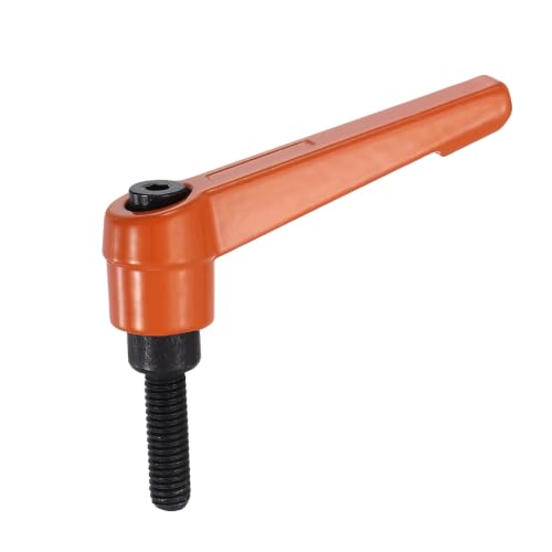 uxcell Clamping Lever Handles for Lathe, M6x20mm Male Thread Orange - size: M6x20mm