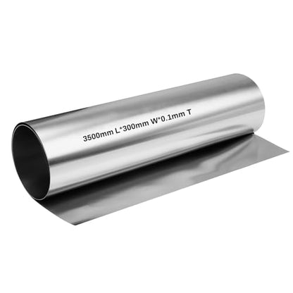 304 Stainless Steel Foil Roll, 0.1mm x 300mm x 3.5M Stainless Steel Sheet, Metal Foil for Crafts, Electronic Equipment, Industry Machinery, Hardware - size: 0.1mm x 300mm x 3.5M