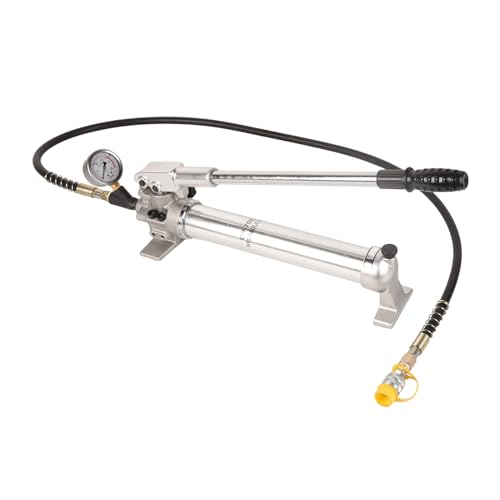 900cc Hydraulic Hand Pump 10000Psi Single Acting Manual Hydraulic Lifting Pump CP-700LB Hydraulic Lifting Pump with Pressure Guage - color: CP-700LB, Aluminum Alloy Hand Pump