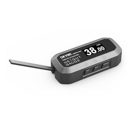 SKYRC Digital RC Ride Height Gauge, 2-38mm Range, 0.1mm Readout, 2mm Blade, 180 Degree Display, AAA Powered RC Car Setup Tool for 1/24 to 1/8 Models - SK-500049
