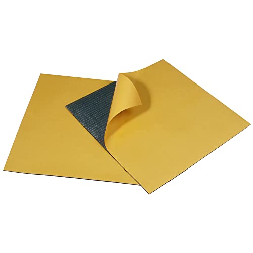 TORRAMI Adhesive Solid Neoprene Rubber Sheet Strips 1/8 (.125) Inch Thick x 10 Inch Wide x 10 Inch, for DIY Padding, Gasket, Seal (2 Pack) - size: 10 In x 1/8 In x 10 In