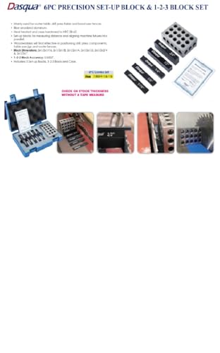 Dasqua 1804-1615 6 Piece Setup Block and 1-2-3 Block Set - size: 1/16-3/4" & 1-2-3, style: 6 Pc. Block Set & 1-2-3 Block