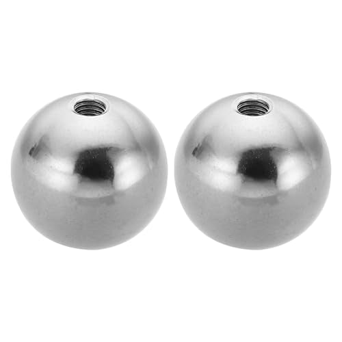 PATIKIL M5x25mm Ball Nuts Knob, 2 Pcs Female Thread 304 Stainless Steel Round Blind Hole Screw Cap Cover for Lighting Machinery DIY Decoration, Silver - size: M5x25mm