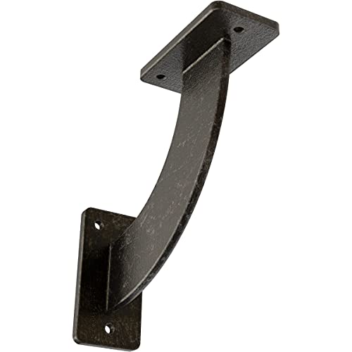 2" W x 7" D x 7" H Bradford Steel Bracket, Antiqued Warm Silver - color: Antiqued Warm Silver, size: 2-in. W x 7-in. D x 7-in. H