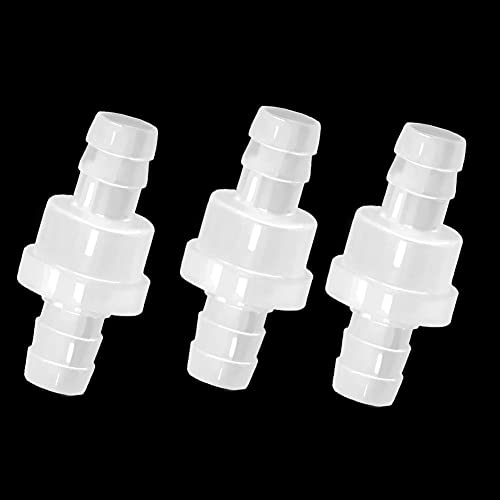 One Way Check Valve, 1/2"(12MM) Hose Barb Non Return (Pack of 3) - size: 1/2 Inch