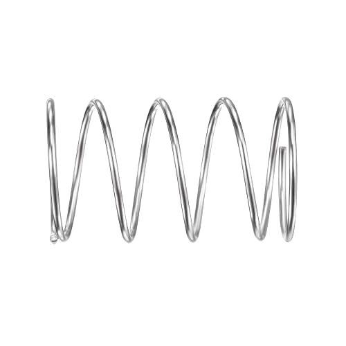 uxcell Compression Spring,304 Stainless Steel,18mm OD,1mm Wire Size,9mm Compressed Length,30mm Free Length,5.9N Load Capacity, Silver Tone,5pcs - size: 18mmx1mmx30mm