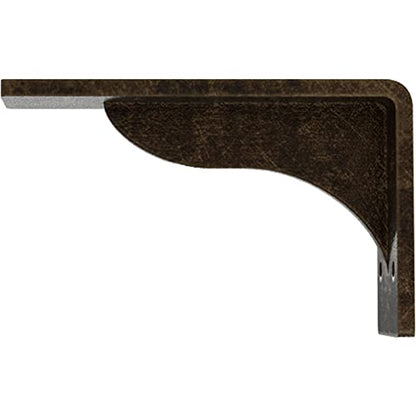 Ekena Millwork BKTM02X06X03EBAPG Steel Bracket Embrey, 2" W x 6" D x 3 3/4" H, Antiqued Pale Gold - color: Antiqued Pale Gold, size: 2-in. W x 6-in. D x 3.75-in. H