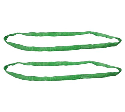 Mytee Products Round Sling 6' Green 5300# Vertical 4200# Choker 10600# Basket (2 Pack) - color: Green - Vertical Capacity: 5,300 lbs., size: 6 Feet, style: 2 - Pack