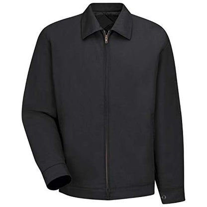 Red Kap Men's Slash Pocket Jacket - color: Black, size: 4X-Large