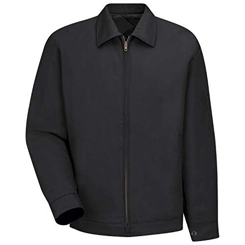 Red Kap Men's Slash Pocket Jacket - color: Black, size: 5X-Large