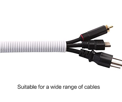 Alex Tech 10ft - 1/2 inch Split Wire Loom Tubing - White - color: White, size: 1/2"-10ft